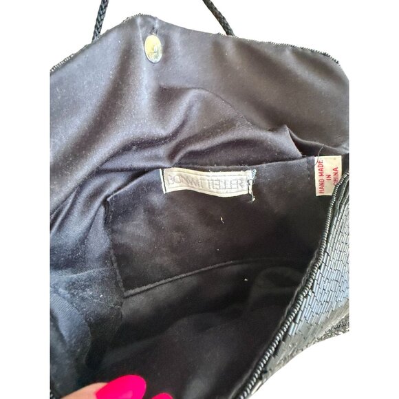 BONWIT TELLER Vintage Black Beaded Cocktail Bag - Picture 7 of 10